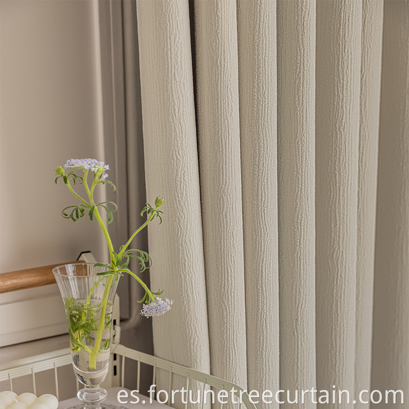 Bedroom High Shading Crepe Jacquard Curtains
